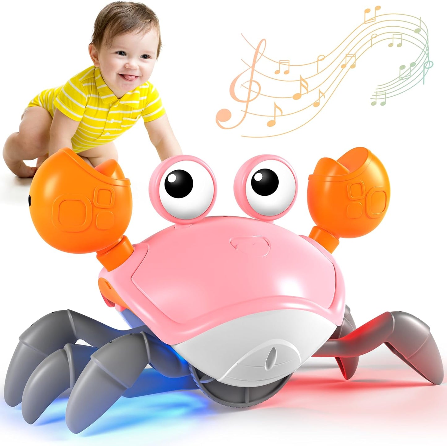 Rechargeable Interactive Musical & Sensor Crawling Crab