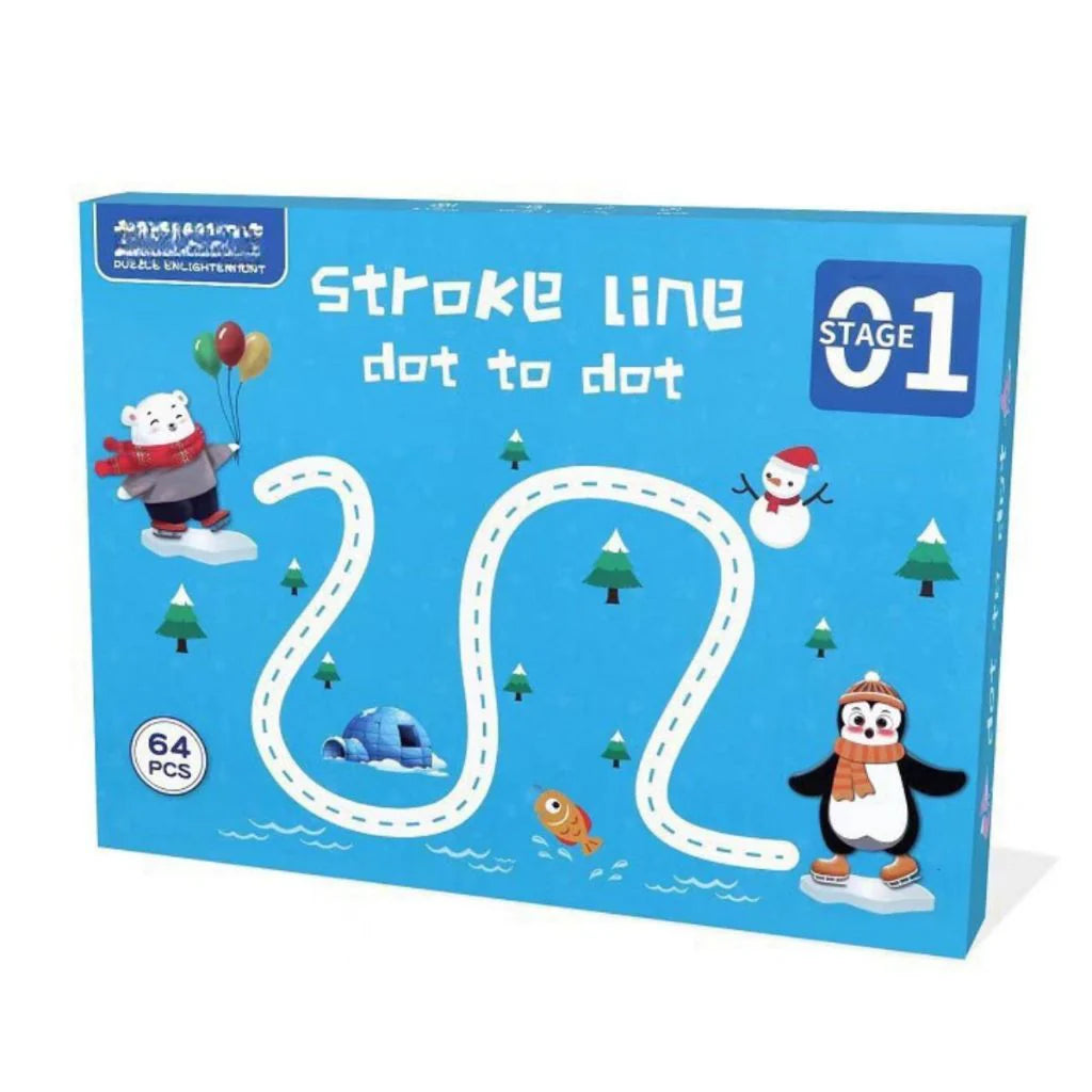 Stroke Line: Dot to dot Drawing & Writing Practice Book 64 Pages