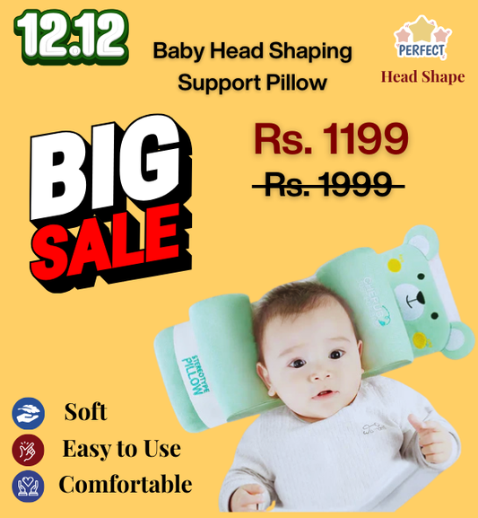 Baby Head Shaping Pillow & Safety Helmet Combo – Protection & Comfort Deal | Baby Bazaar