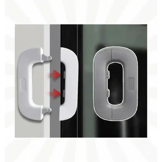 Child Safety Fridge Lock – No-Drill Baby Proof Refrigerator Door Lock with Strong Adhesive