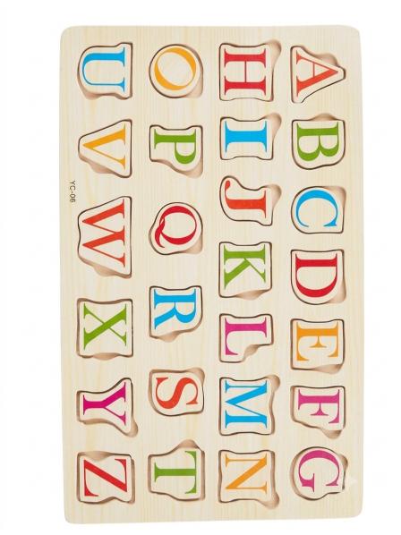 ABC Wood Small Plate | Alphabet Learning Board for Kids