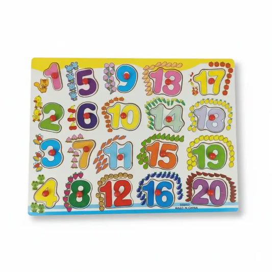 Pegboard Numbers 1-20 Learning Board for Kids | Baby Bazaar