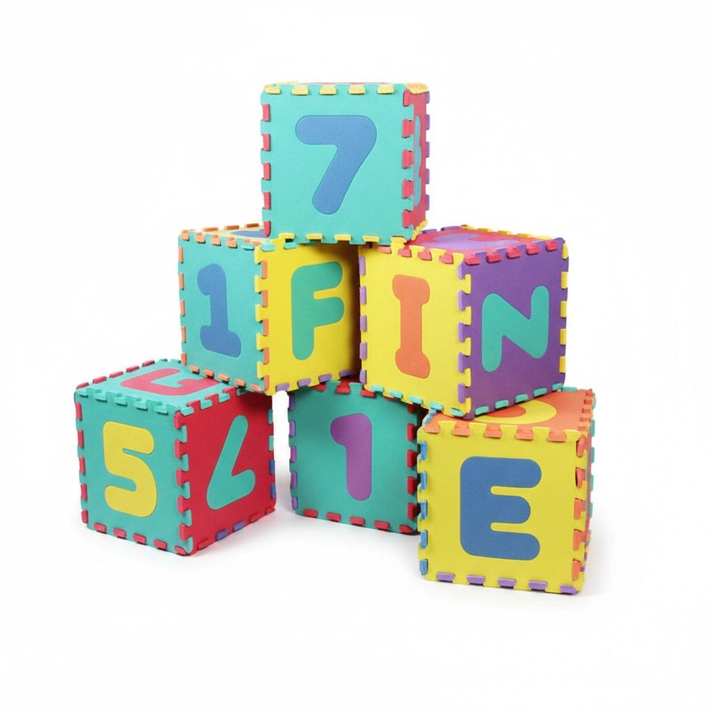 123/ABC Puzzle Kids Play Mat | EVA Foam Play Mat Floor Blocks | 36 Pcs - Baby Bazaar