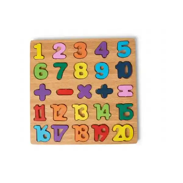 123 Small Wooden Plate | Number Learning Board for Kids