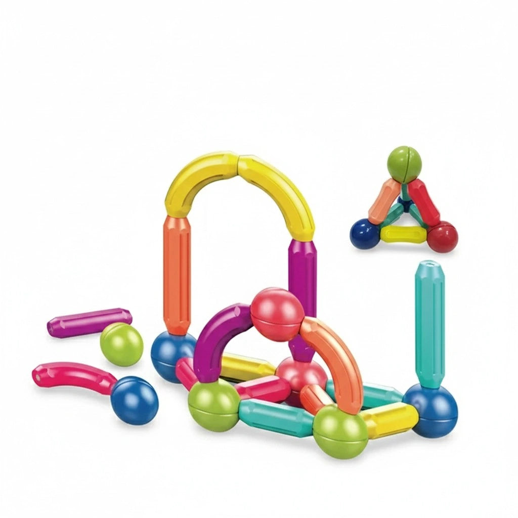36 PCS Magnetic Building Sticks Blocks Set Early Learning - Baby Bazaar