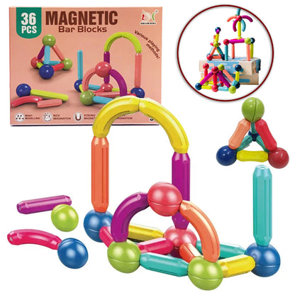 36 PCS Magnetic Building Sticks Blocks Set Early Learning