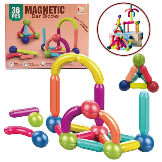 36 PCS Magnetic Building Sticks Blocks Set Early Learning
