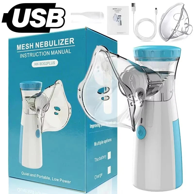 Mini Mesh Nebulizer Machine For Kids and Adults - Handheld Rechargeable Portable Machine