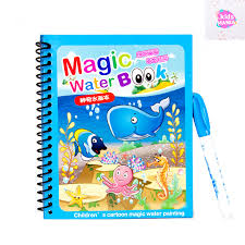 Reusable Magic Water Drawing Book with Quick-Dry Feature and Magic Pen