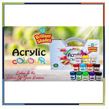 Multicolor Brilliant Shades Acrylic Paint | Set of 12