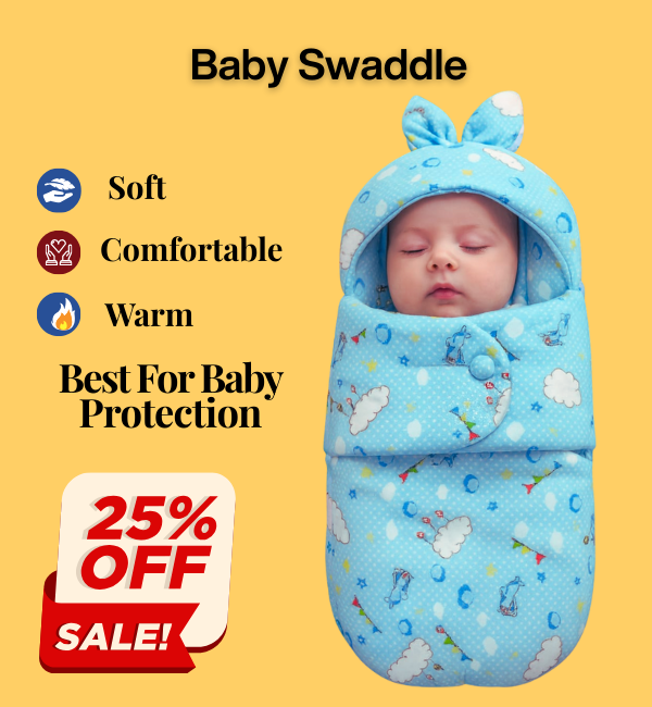 Baby Head Shaping Pillow & Swaddle Blanket Combo – Newborn Comfort & Sleep Deal | Baby Bazaar