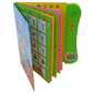 Colorful children's book with a green toy phone attachment on a white background
for 3+ years