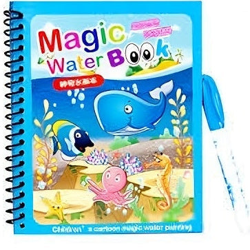 Reusable Magic Water Drawing Book with Quick-Dry Feature and Magic Pen - Baby Bazaar