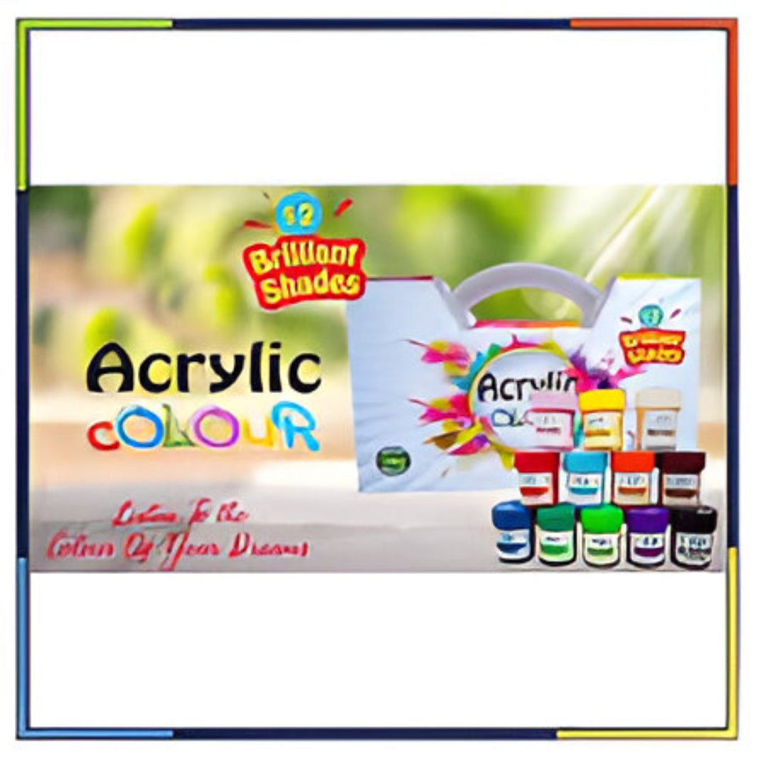 Multicolor Brilliant Shades Acrylic Paint | Set of 12