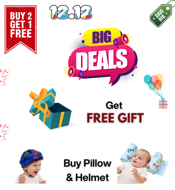 Baby Head Shaping Pillow & Safety Helmet Deal – Buy 1 Combo & Get a Free Gift | Baby Bazaar