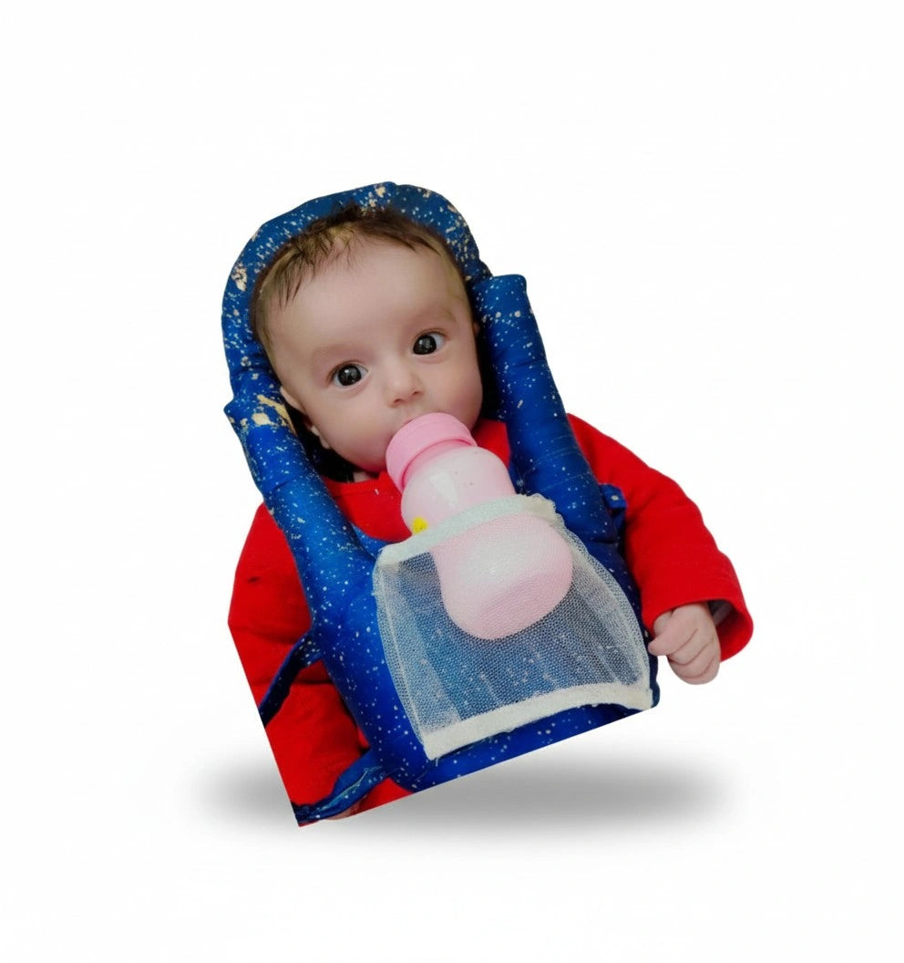 Baby Feeding Pillow with Feeder Holder - Baby Bazaar