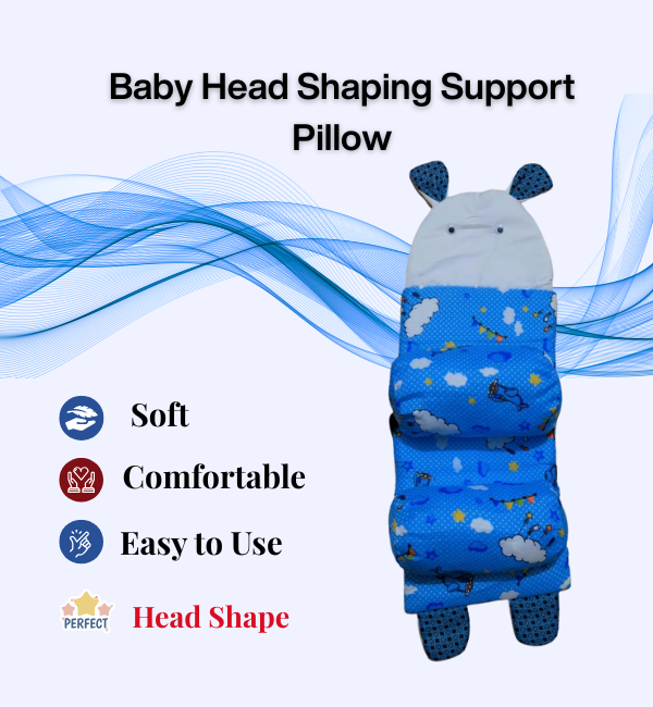 Blue New Design Baby Head Shaping Pillow