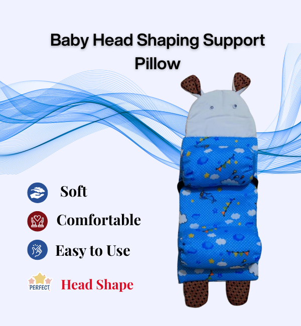 Blue New Design Baby Head Shaping Pillow