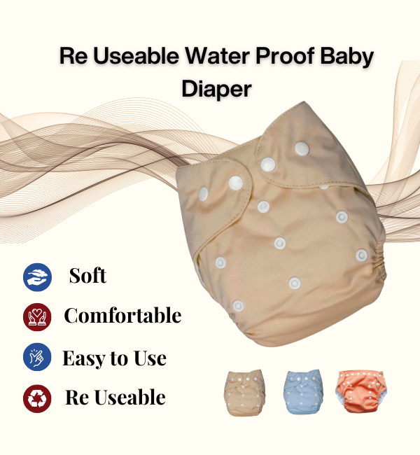 reuseable cloth diaper skin color different sizes