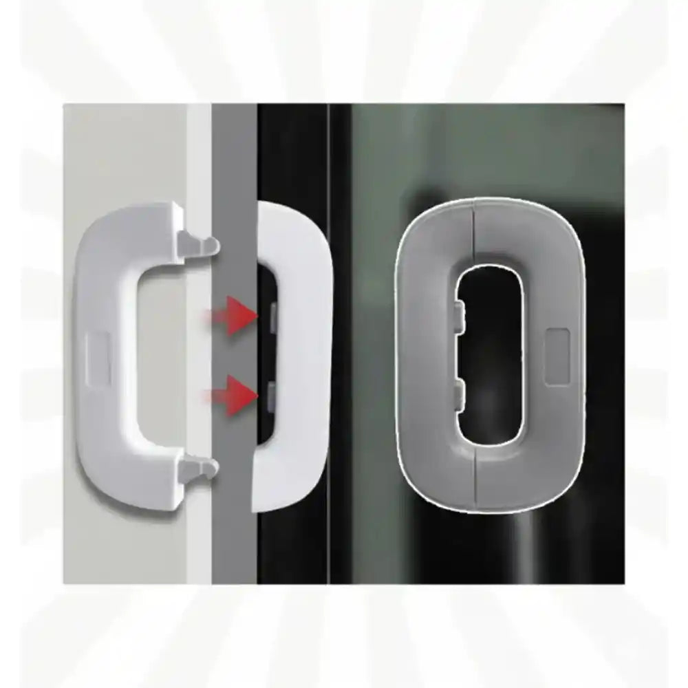 Child Safety Fridge Lock – No-Drill Baby Proof Refrigerator Door Lock with Strong Adhesive