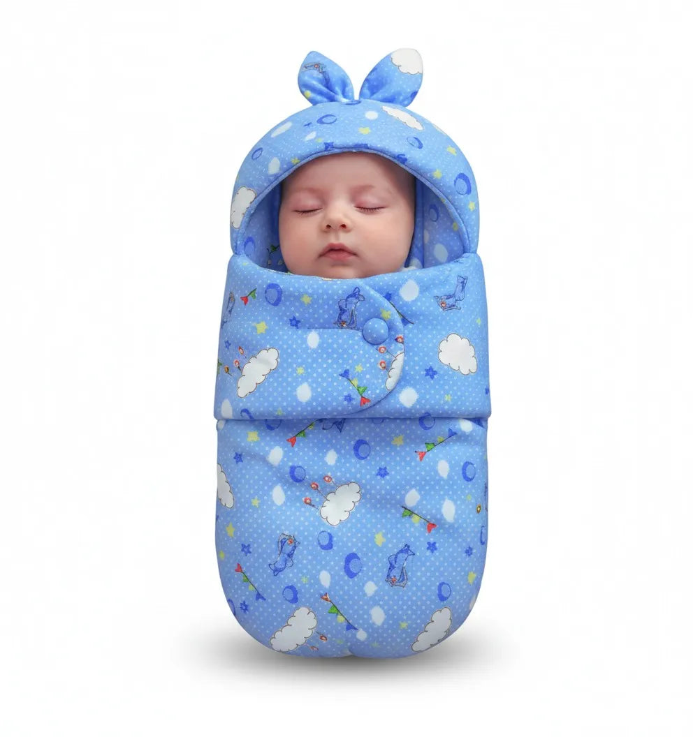 Cute Baby Newborn Swaddle Blanket Adjustable Wrap - Baby Bazaar