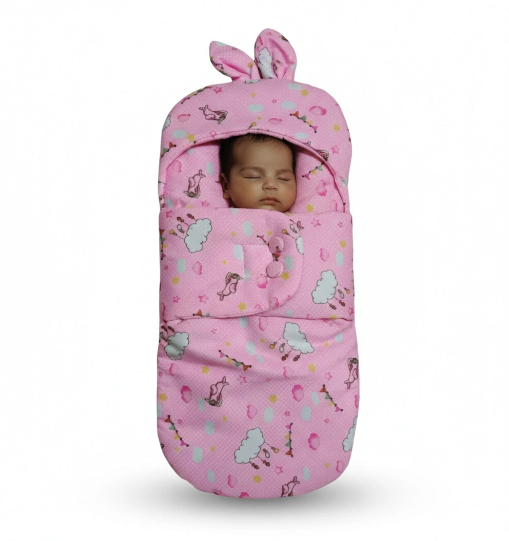Cute Baby Newborn Swaddle Blanket Adjustable Wrap - Baby Bazaar