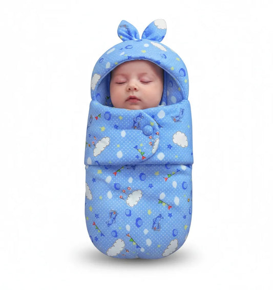Cute Baby Newborn Swaddle Blanket Adjustable Wrap - Baby Bazaar