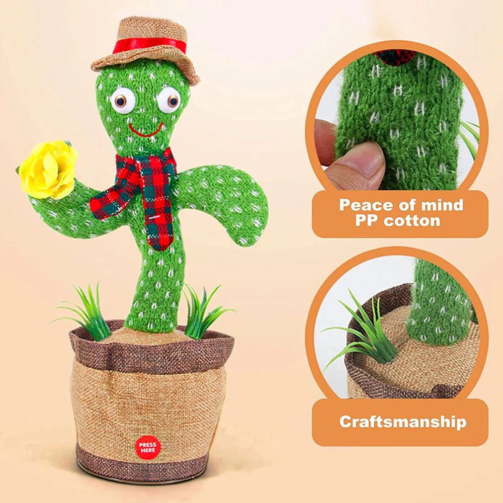 Dancing Cactus Talking Toy – Singing & Repeating Plush Toy for Kids