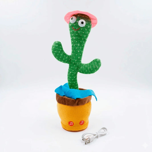 Dancing cactus toy singing and talking plush for kids