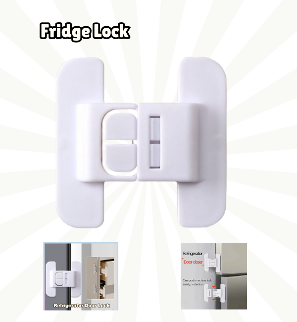 Child Safety Fridge Lock – No-Drill Baby Proof Refrigerator Door Lock with Strong Adhesive (Copy)