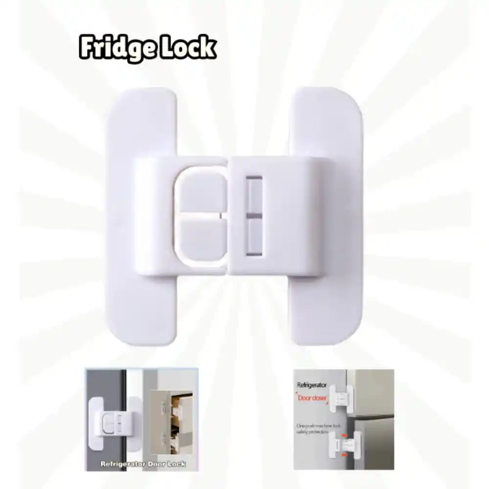 Child Safety Fridge Lock – No-Drill Baby Proof Refrigerator Door Lock with Strong Adhesive (Copy)