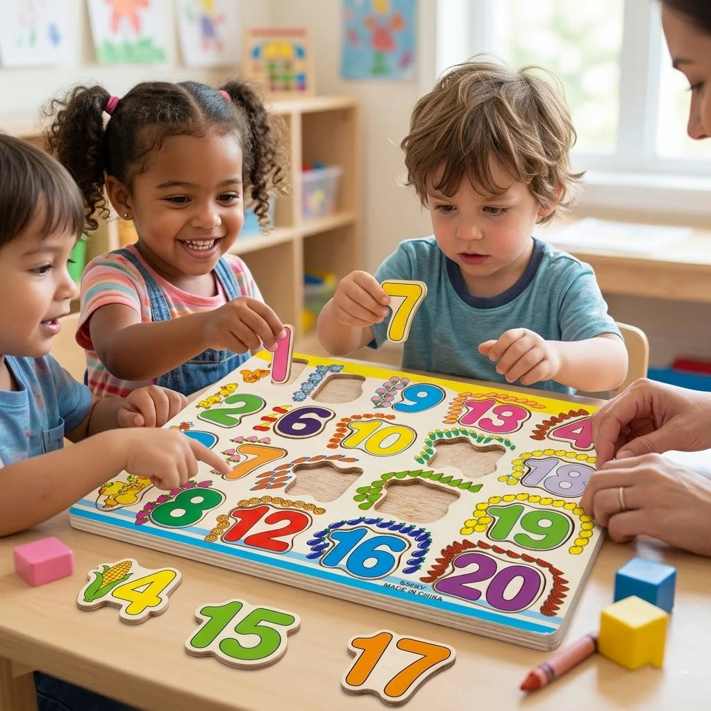 Pegboard Numbers 1-20 Learning Board for Kids | Baby Bazaar