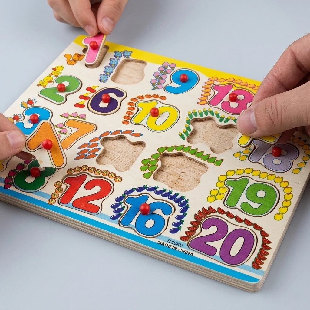 Pegboard Numbers 1-20 Learning Board for Kids | Baby Bazaar