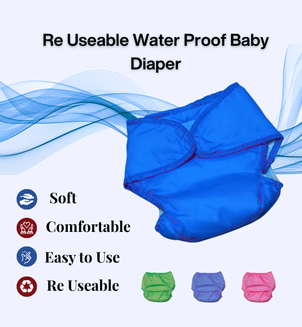 Washable Cloth waterproof Baby Diaper | Reusable Nepi | Multi-colors - Baby Bazaar