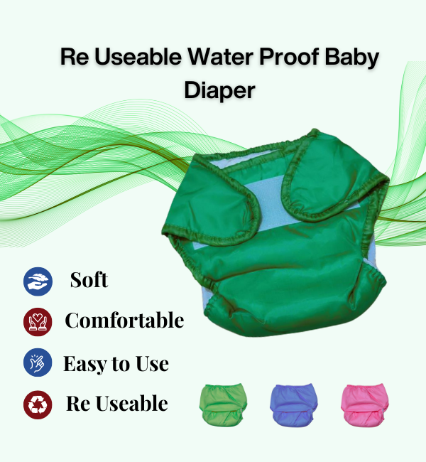 Washable Cloth waterproof Baby Diaper | Reusable Nepi | Multi-colors - Baby Bazaar