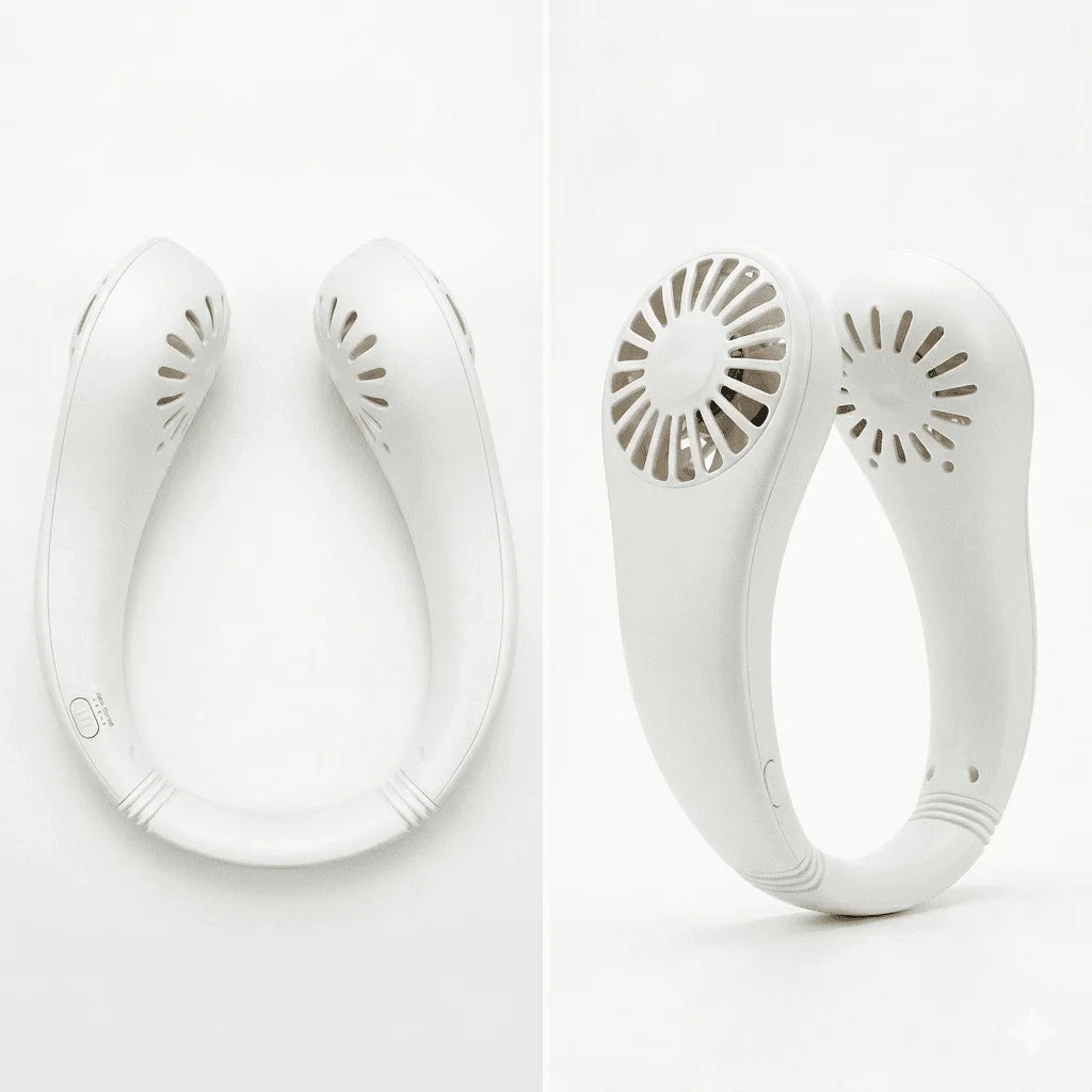 Portable Neck Fan – Hands-Free USB Rechargeable Cooling Fan