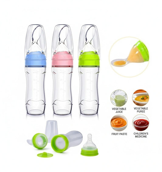 Soft Silicone Baby Feeding Spoon – BPA-Free First Stage Trainer Spoon for Infants & Toddlers - Baby Bazaar