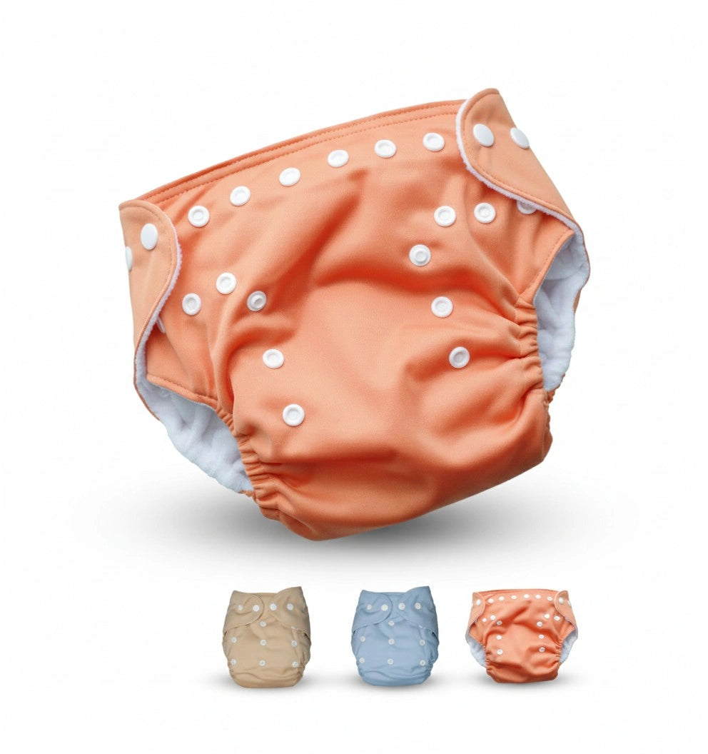 Washable waterproof Baby Diaper + Absorbent Inner Pad | Reusable Nepi | Multi-colors - Baby Bazaar