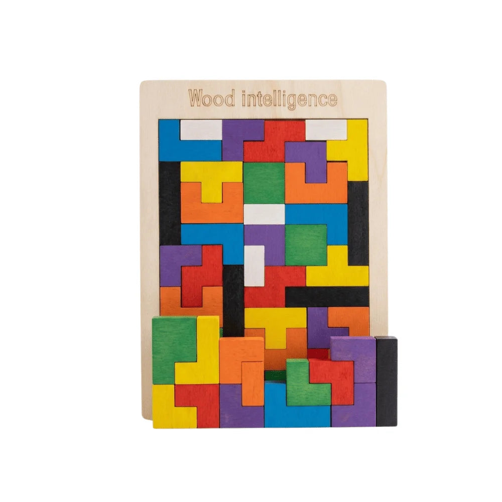 Wood Intelligence Building Blocks | Creative Wooden Construction Toy